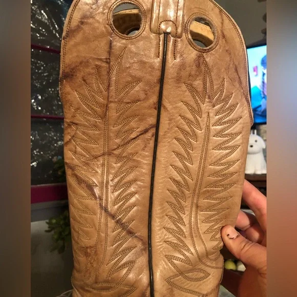 Nocona boot USA mens sz 10 D tan western cowboy riding boots - Picture 13 of 15